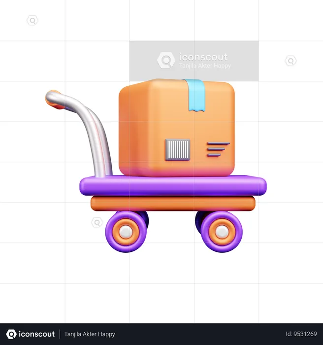 Package Dolly  3D Icon