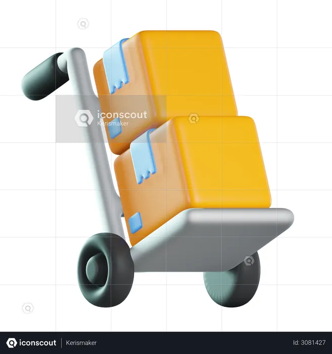 Package Dolly  3D Icon