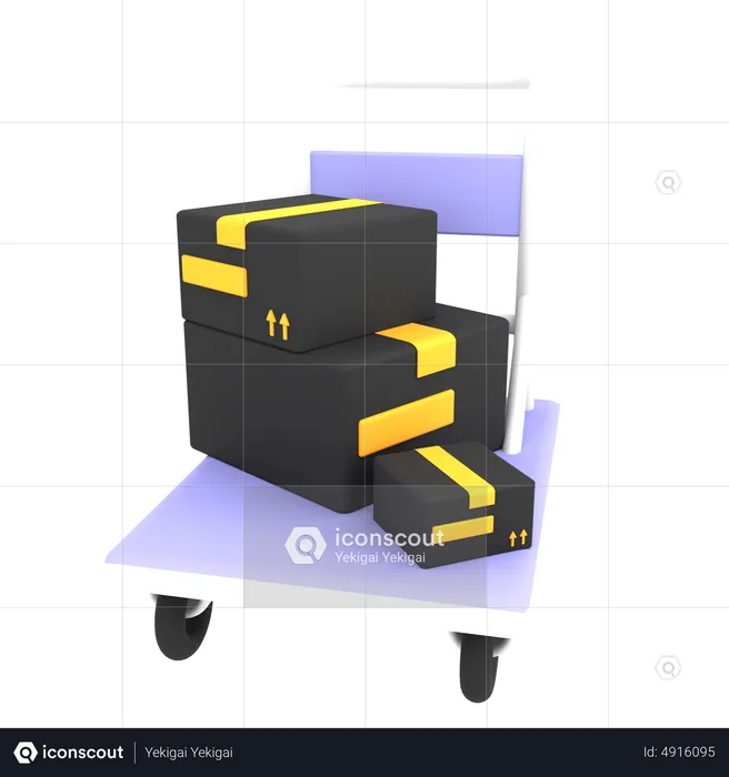 Package Dolly  3D Icon