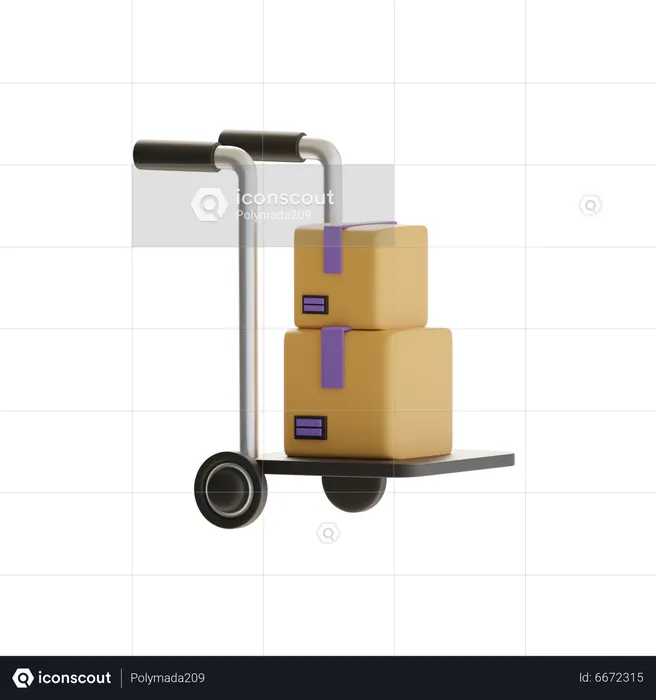 Package Dolly  3D Icon