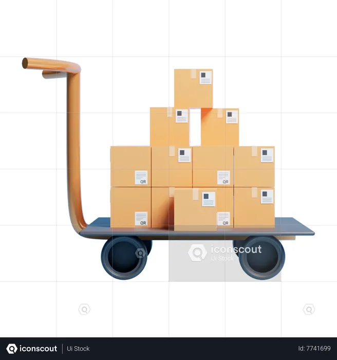 Package Dolly  3D Icon