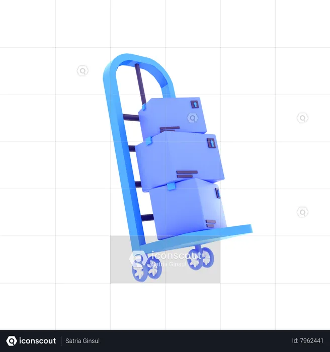 Package Dolly  3D Icon