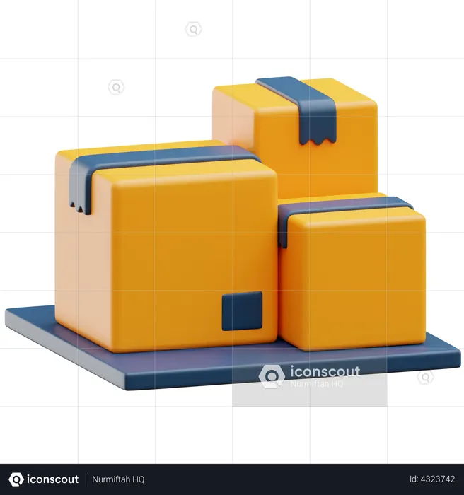 Package Godown  3D Illustration