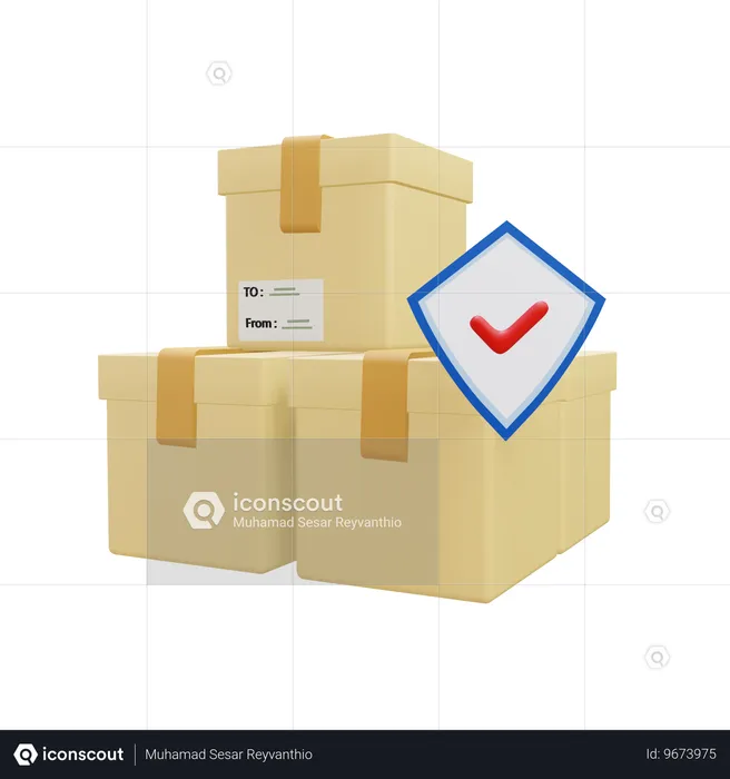 Package insurance  3D Icon