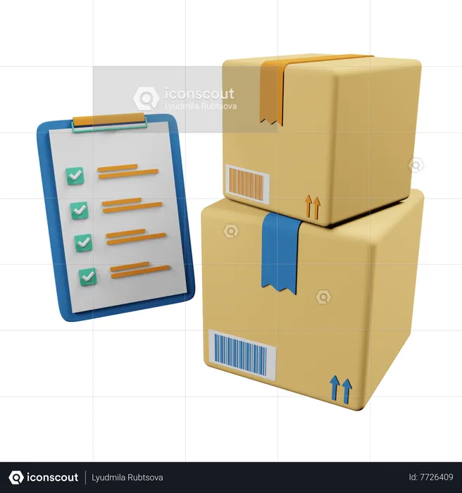 Package List  3D Icon