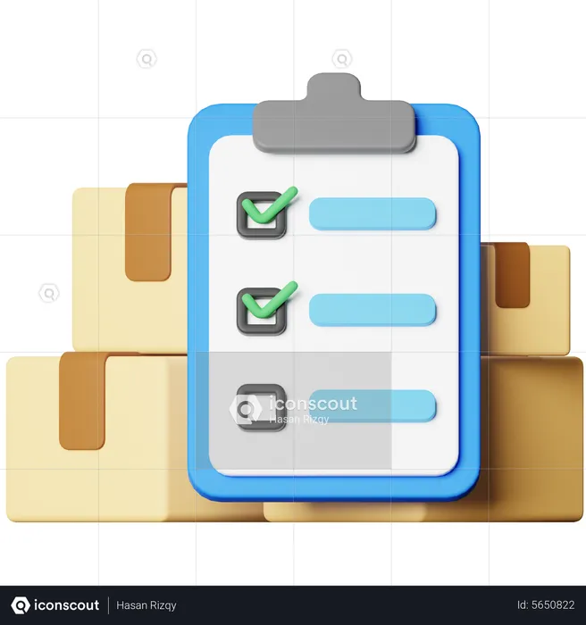 Package List  3D Icon