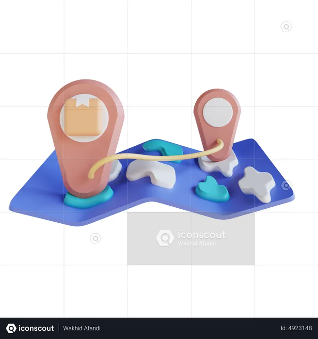 Package Location  3D Icon