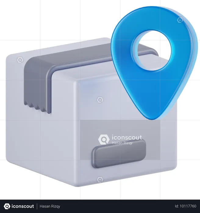 Package Location  3D Icon