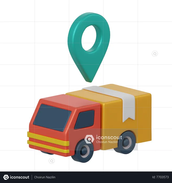 Package Location  3D Icon