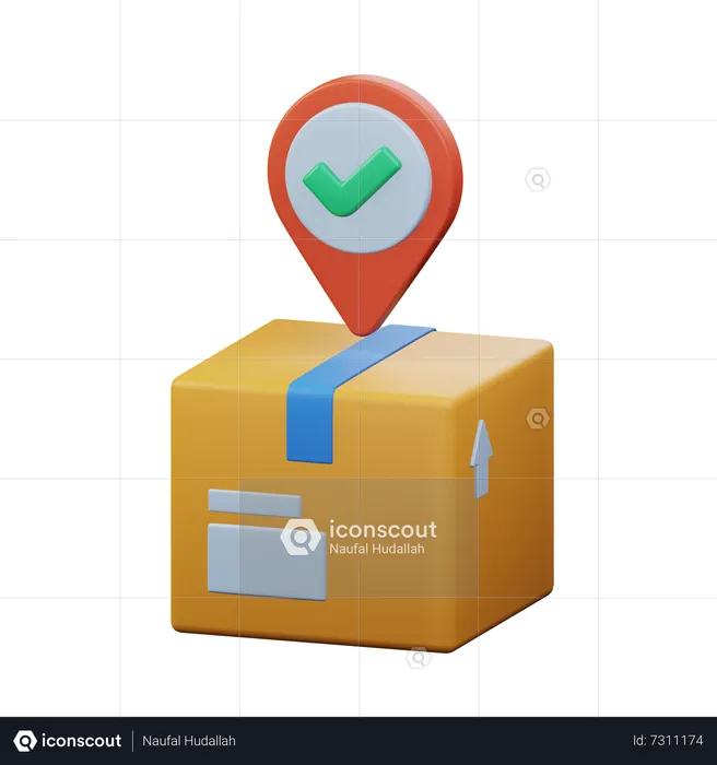 Package Location  3D Icon