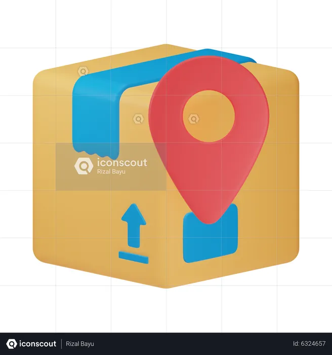 Package Location  3D Icon