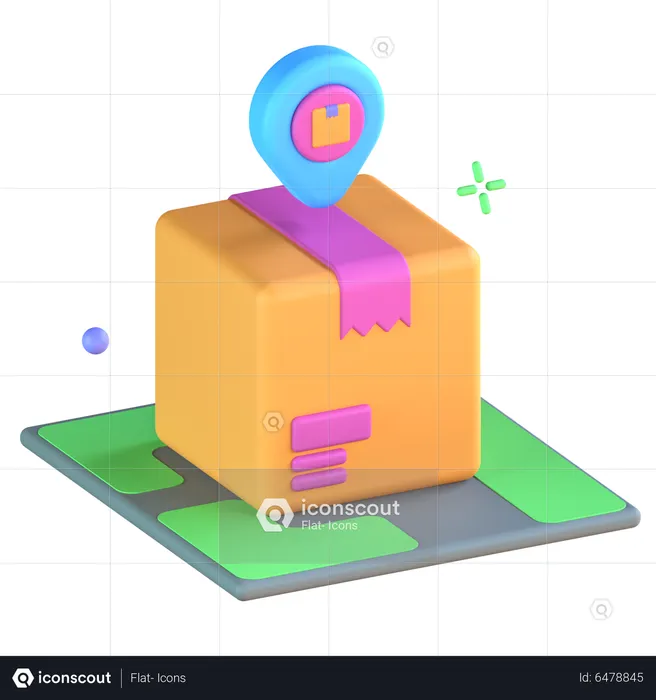 Package Location  3D Icon