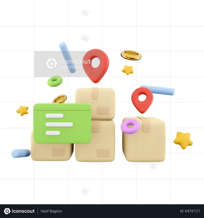 Package Locations  3D Icon