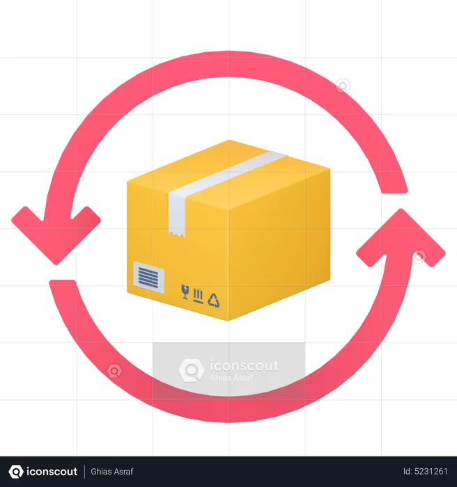 Package Return  3D Icon