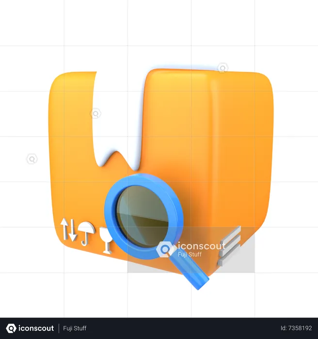 Package Search  3D Icon