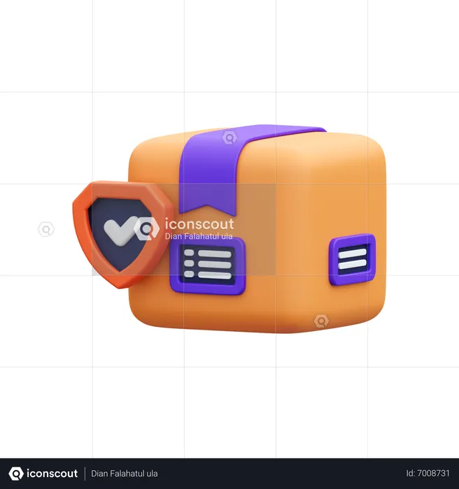 Package Security  3D Icon