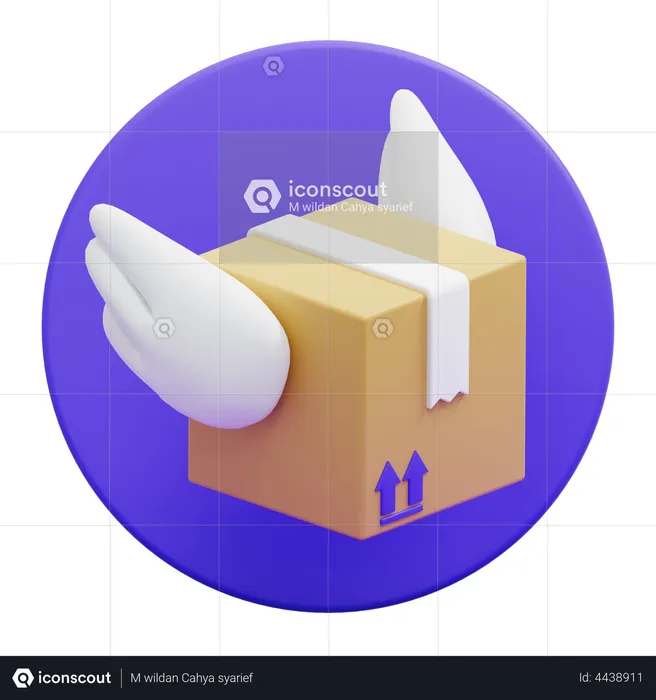 Package Send  3D Icon
