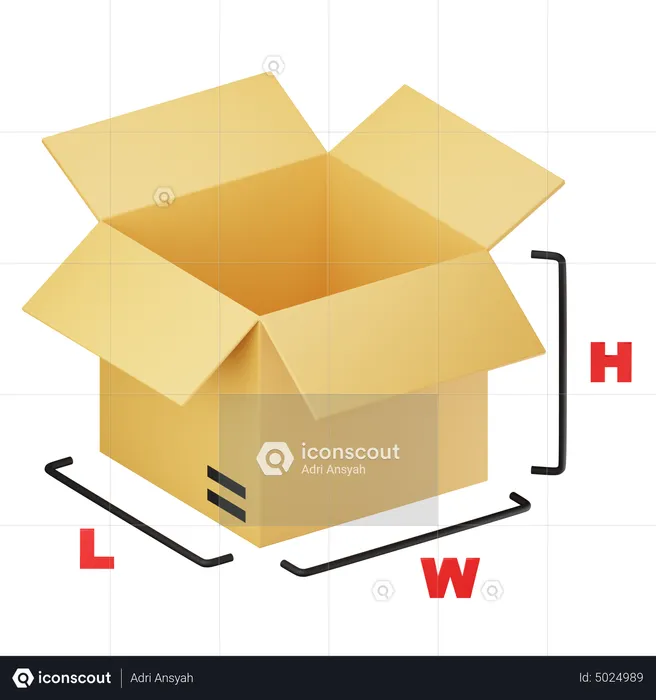 Package Size  3D Icon