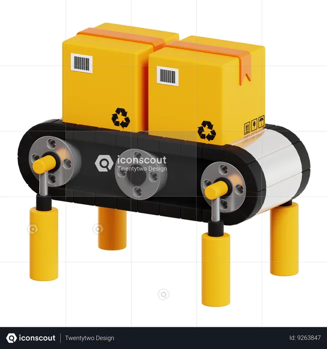Package Sorting Conveyor  3D Icon