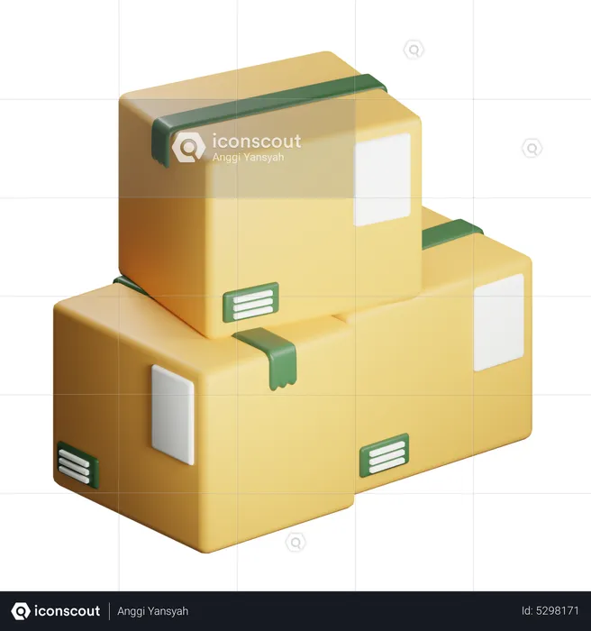 Package Stack  3D Icon