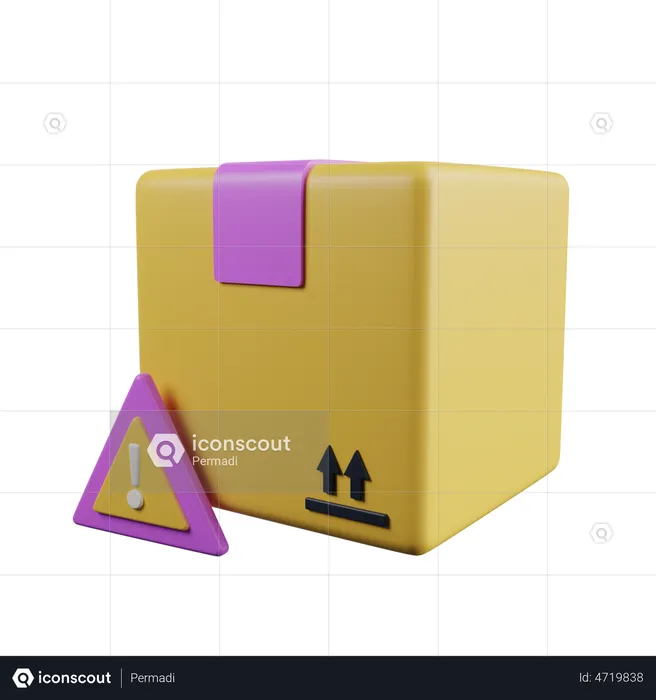 Package Warning  3D Illustration