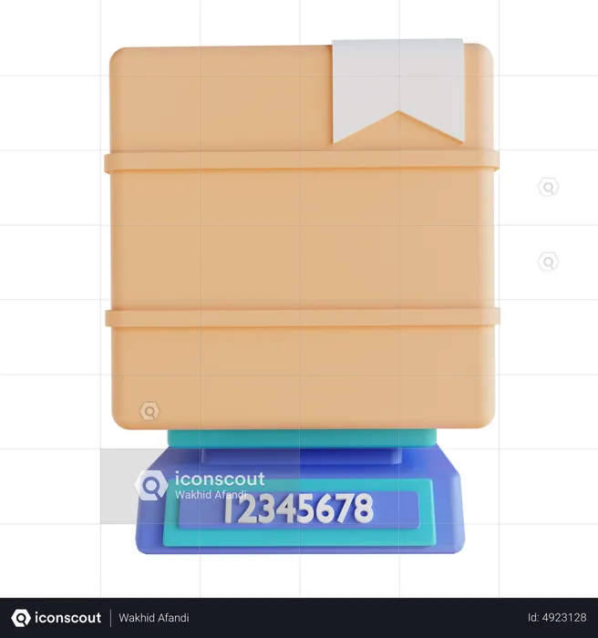 Package Weighing Scale  3D Icon