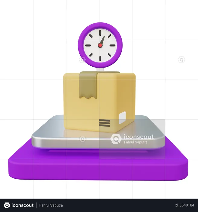 Package Weight Measurement  3D Icon