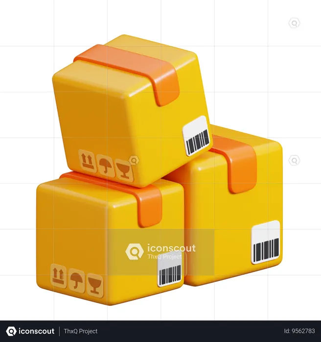 Packages  3D Icon