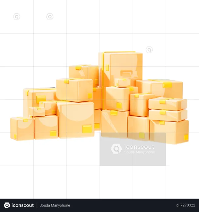 Packages  3D Icon