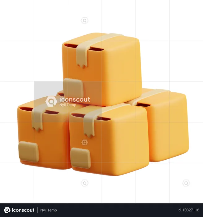 Packages  3D Icon