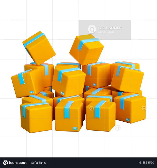 Packages  3D Icon