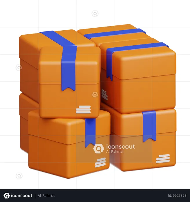 Packages  3D Icon