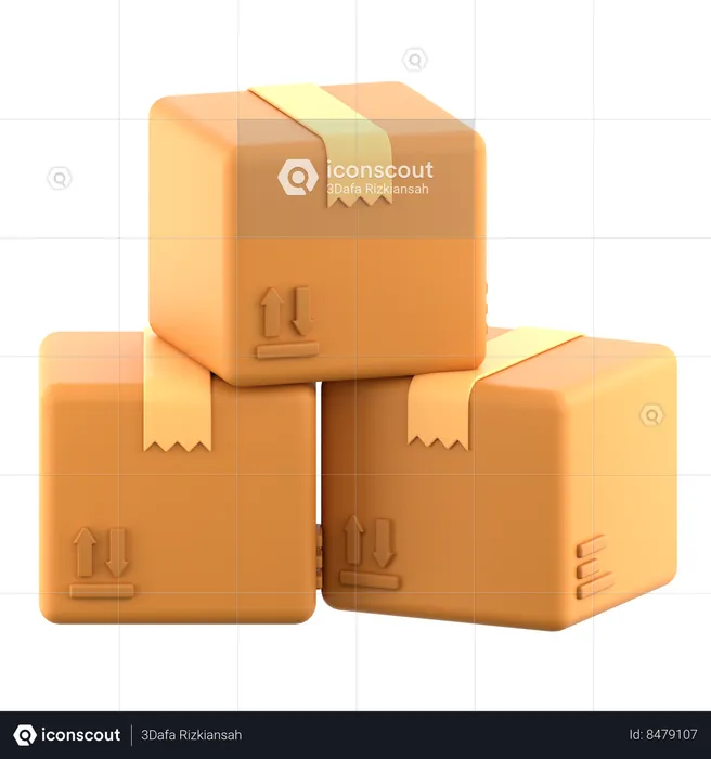 Packages  3D Icon