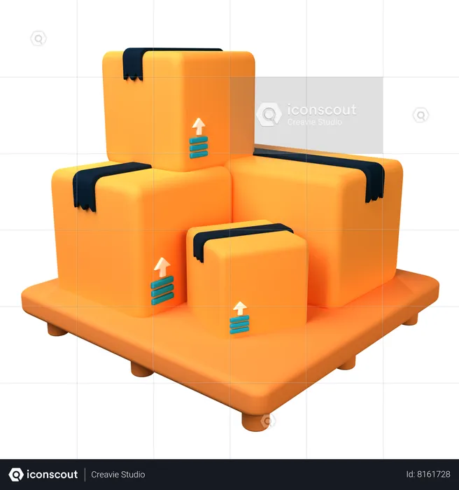 Packages  3D Icon