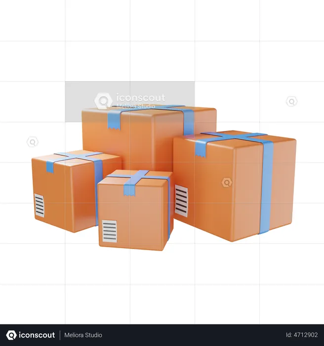 Packages  3D Icon