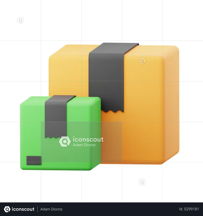 Packages  3D Icon