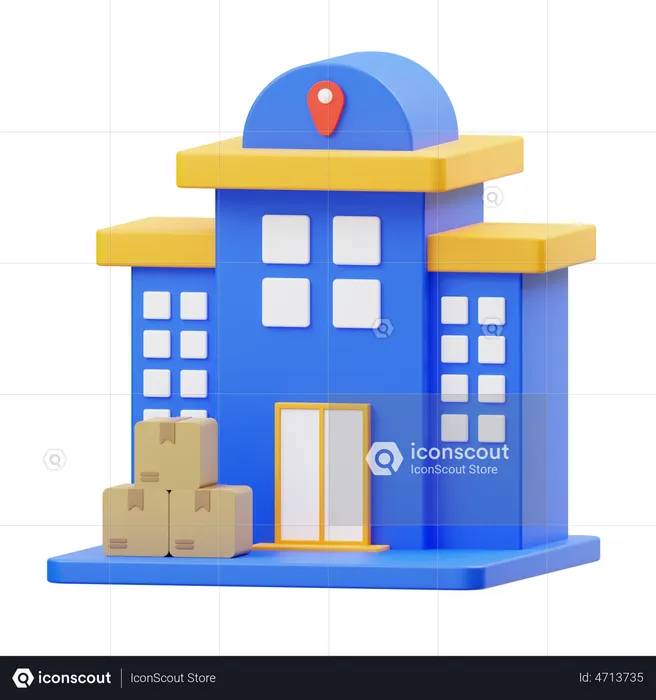 Packages Delivered at home address  3D Icon