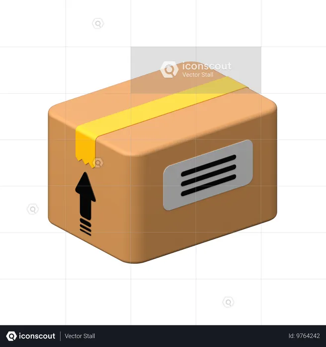 梱包された荷物を受け取りました。  3D Icon