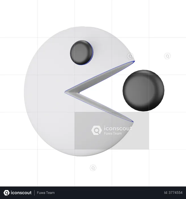 Pacman  3D Illustration