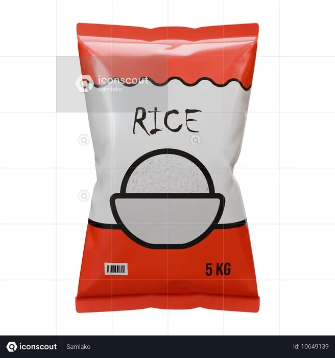 Pacote de arroz  3D Icon