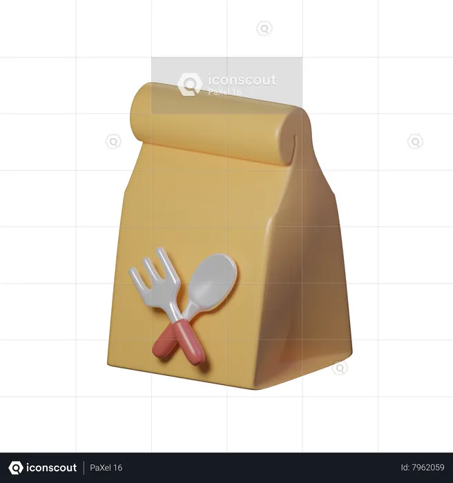 Pacote de comida  3D Icon