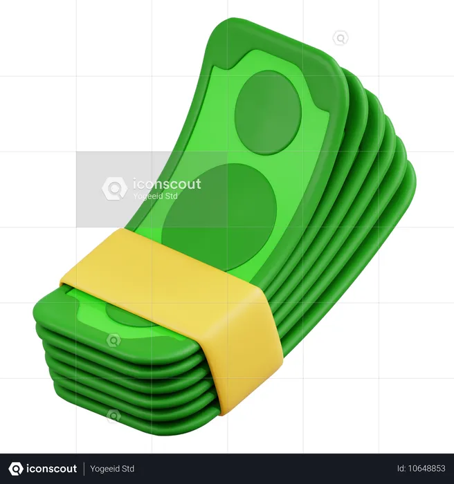 Pacote de dinheiro  3D Icon