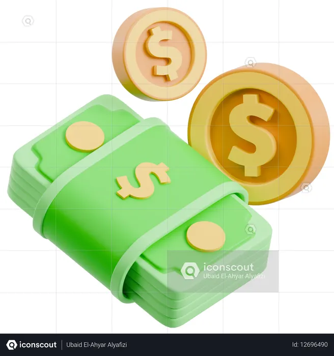 Pacote de dinheiro  3D Icon