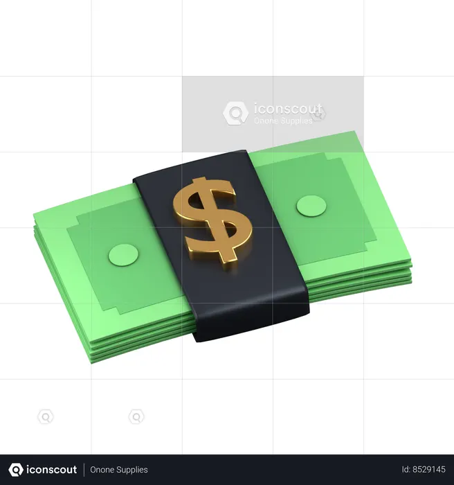 Pacote de dinheiro  3D Icon