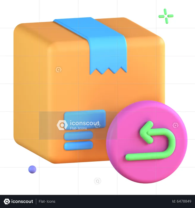 Pacote de devolução  3D Icon