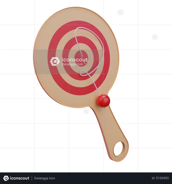 Paddle Ball  3D Icon