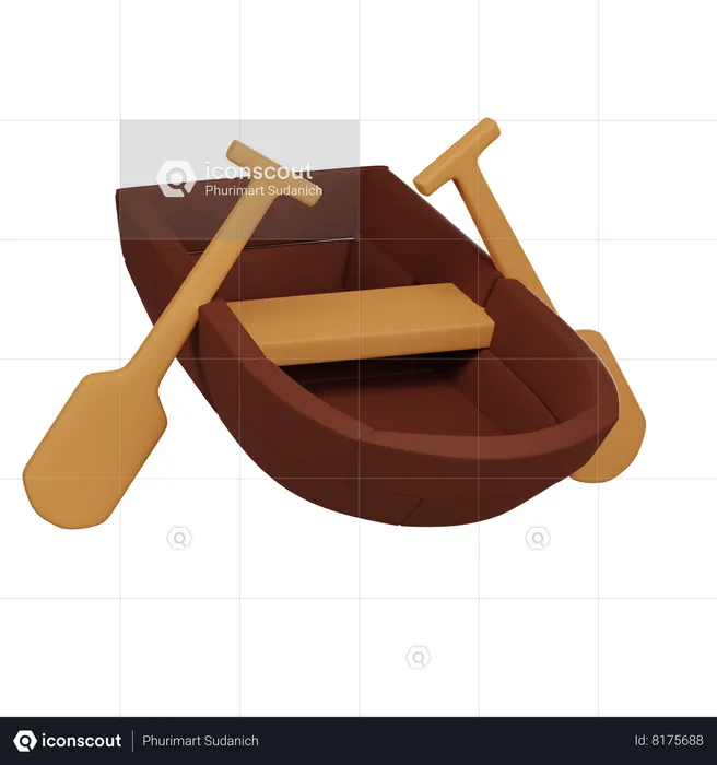 Paddle Boat  3D Icon