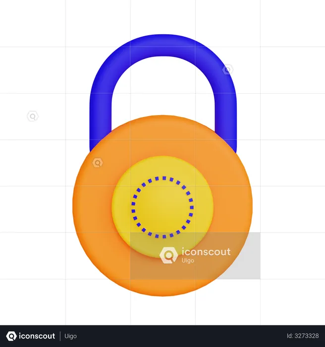 Padlock  3D Illustration