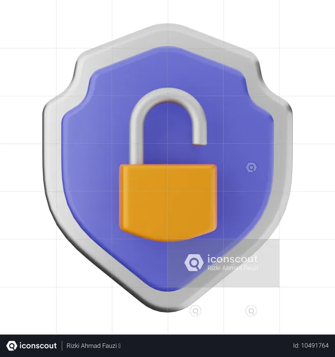 Padlock Shield Protection  3D Icon