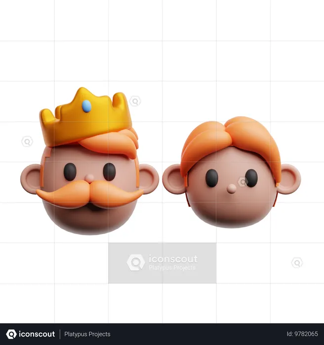 Padre e hijo  3D Icon